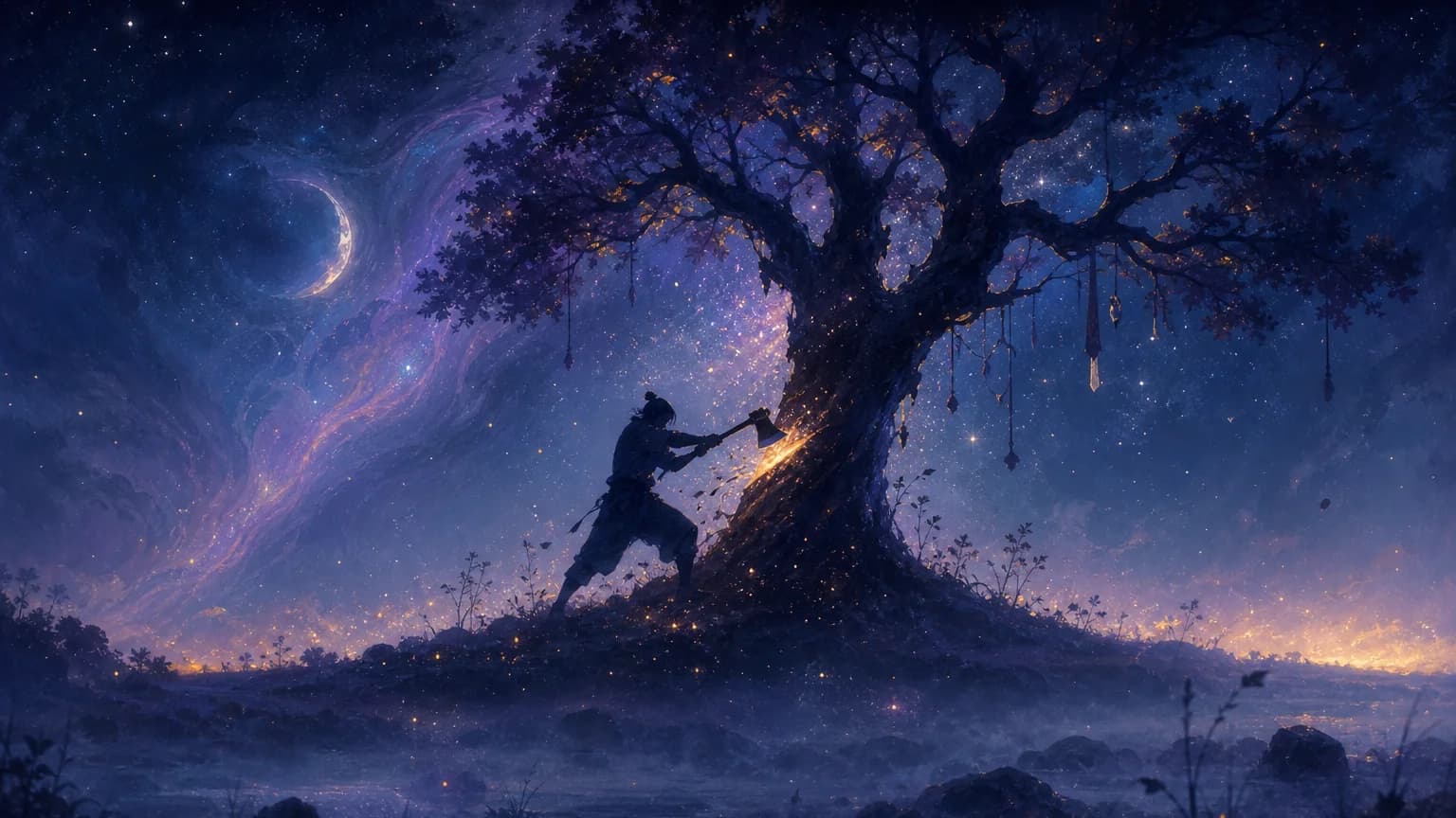 Dream of cutting a tree