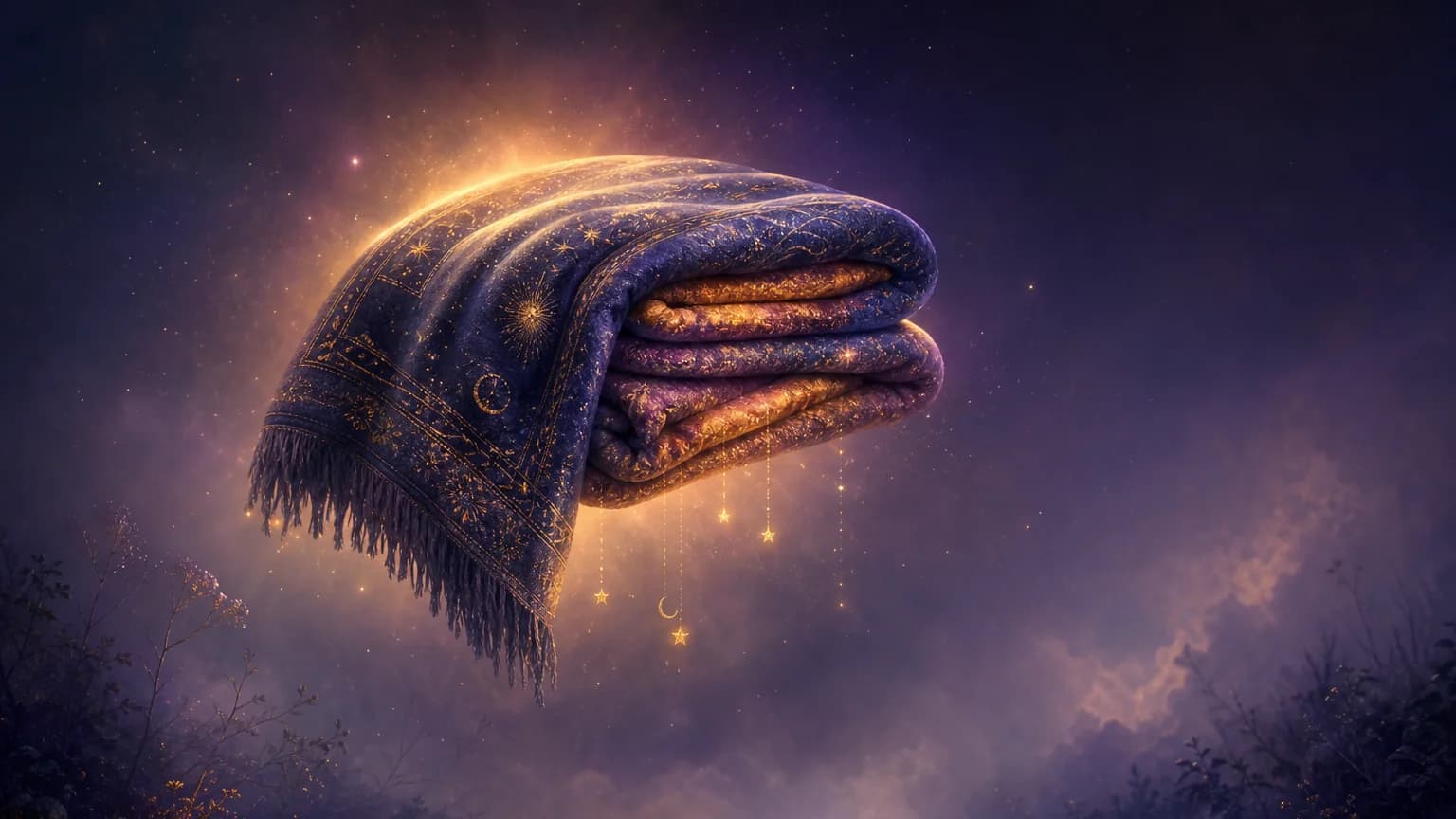 Dreaming about blanket - symbolic illustration