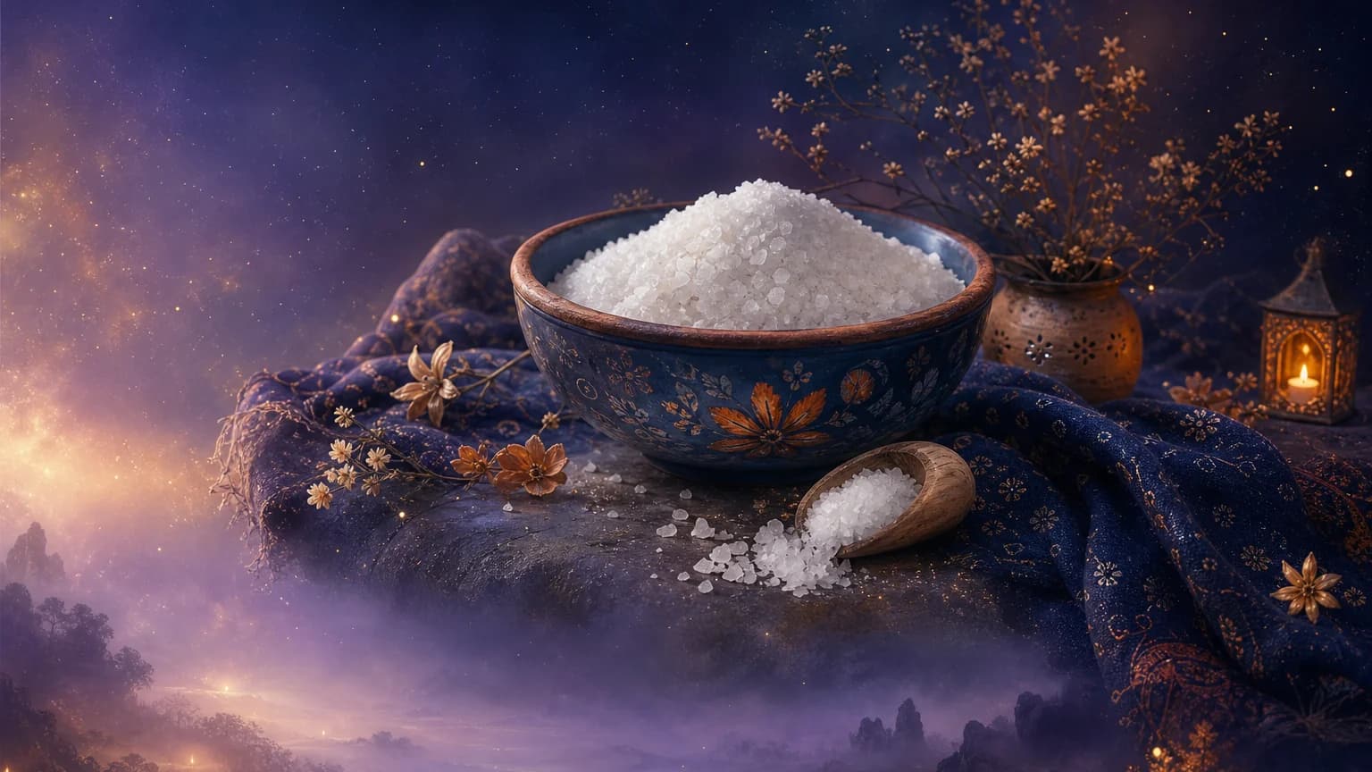 Dreaming about white salt - symbolic illustration