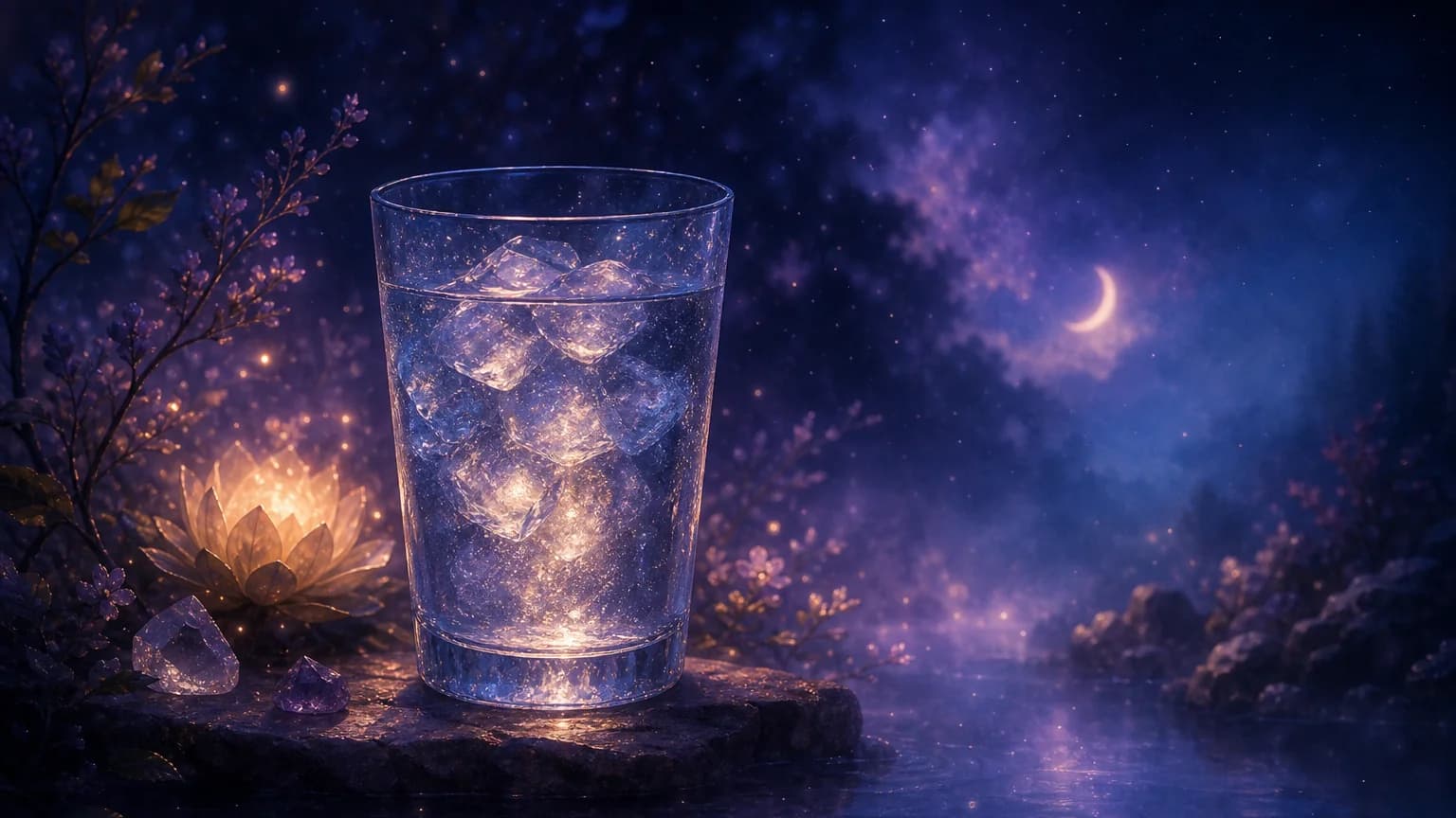 Dreaming about iced water - symbolic illustration