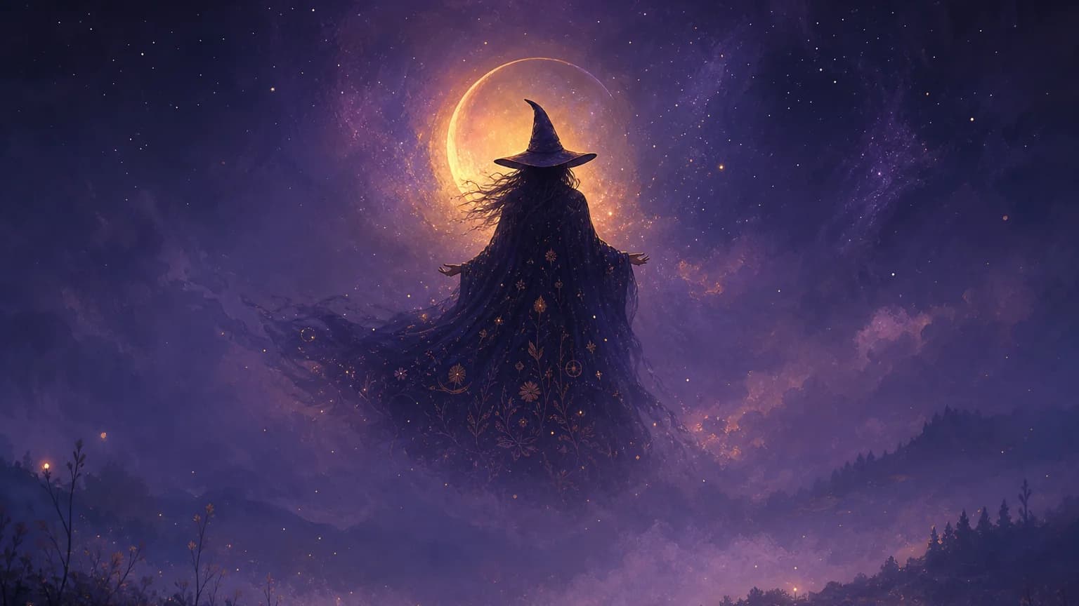 Dreaming about witch - symbolic illustration