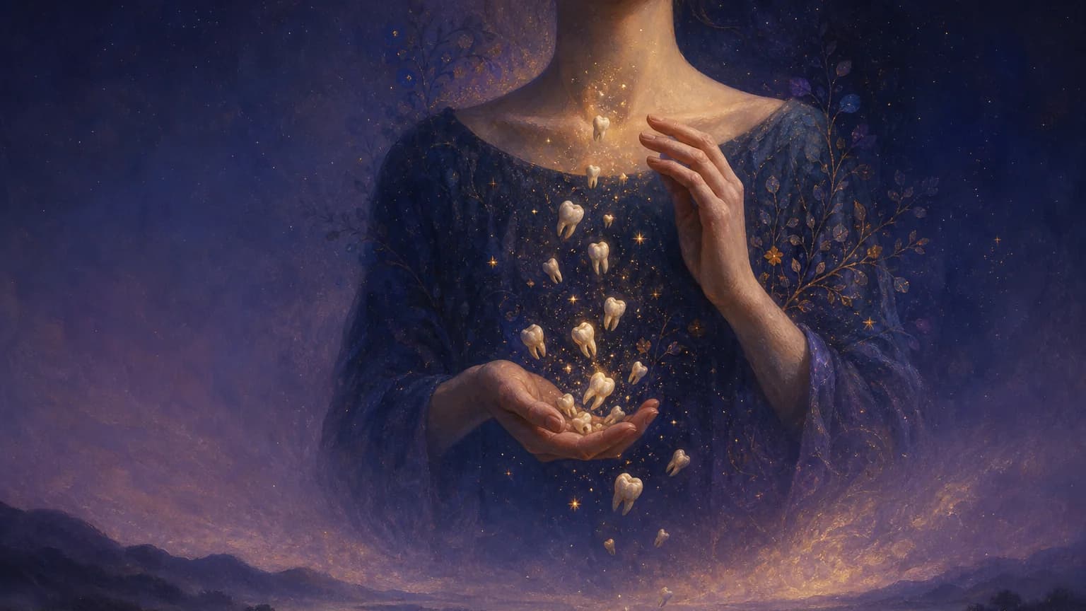 Dreaming about falling teeth - symbolic illustration