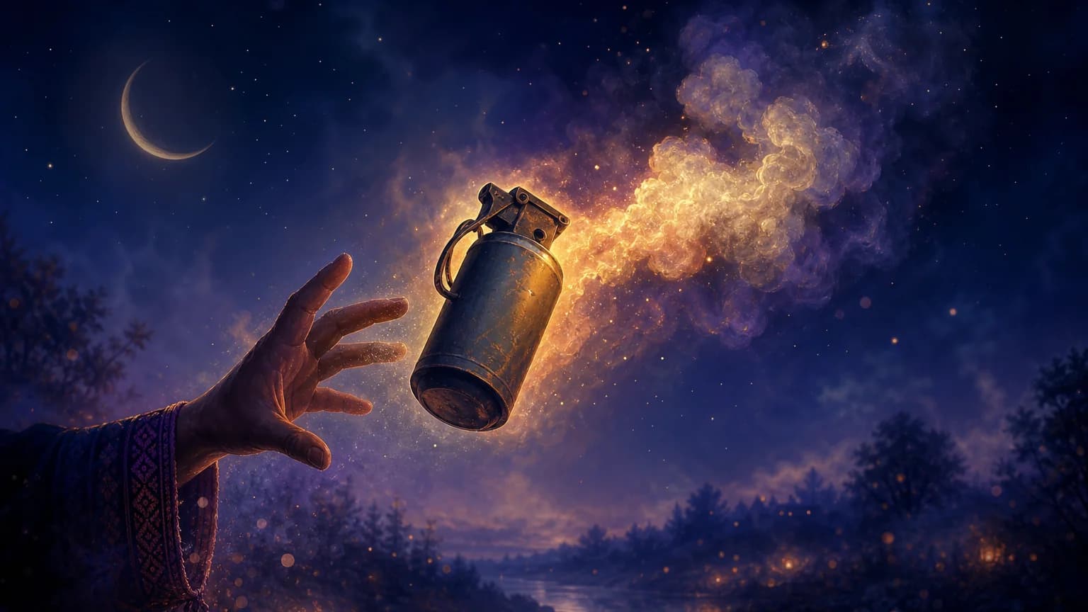 Dream of a gas bomb being thrown