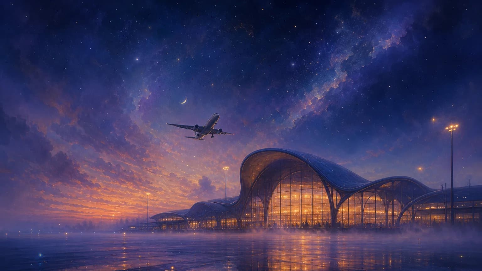 Dream about airport terminal