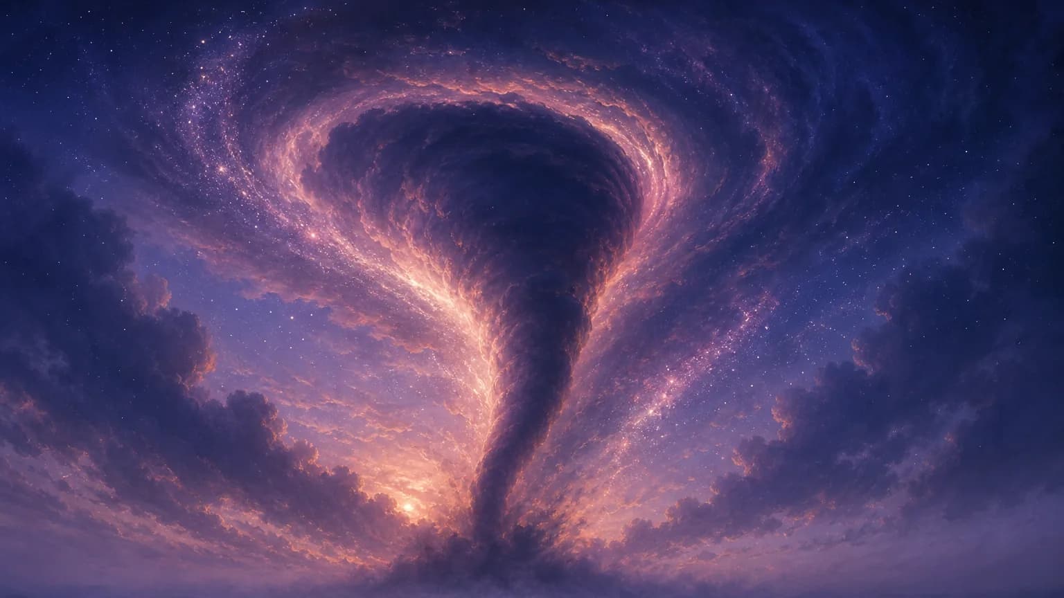 Dreaming of a tornado forming - symbolic illustration