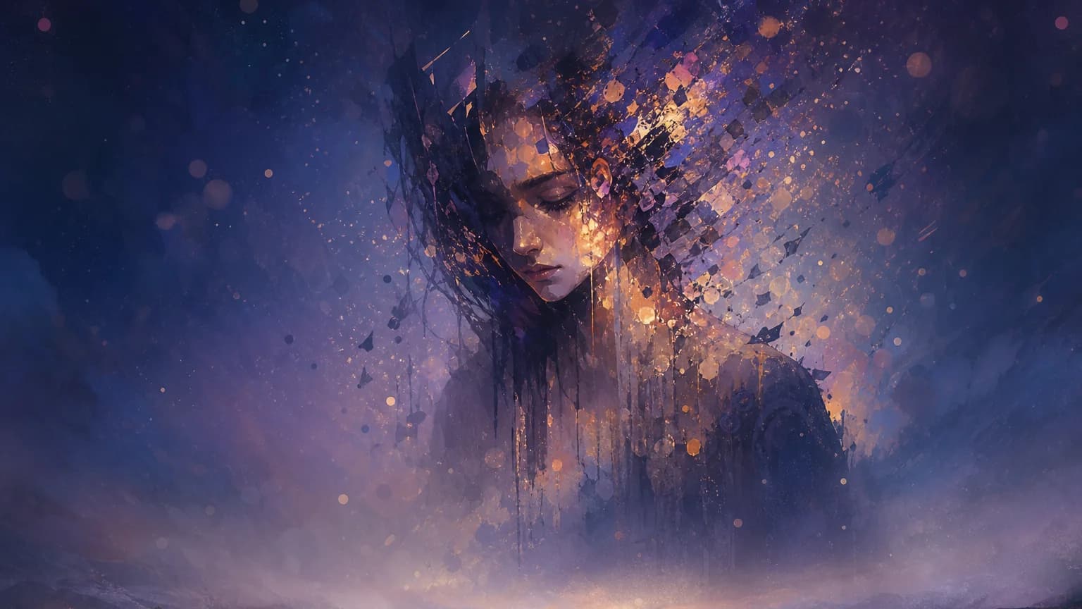 Dreaming of things falling apart - symbolic illustration