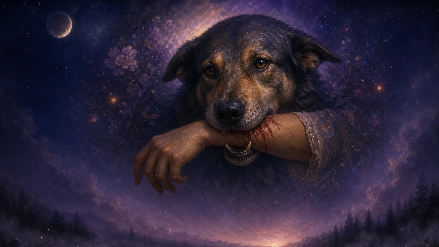 Rüyada Köpek Isırması Görmek - sembolik illüstrasyon