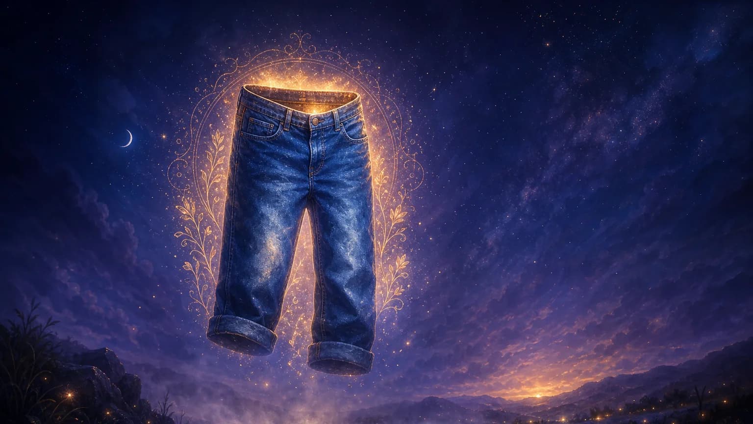 Dreaming about jeans - symbolic illustration