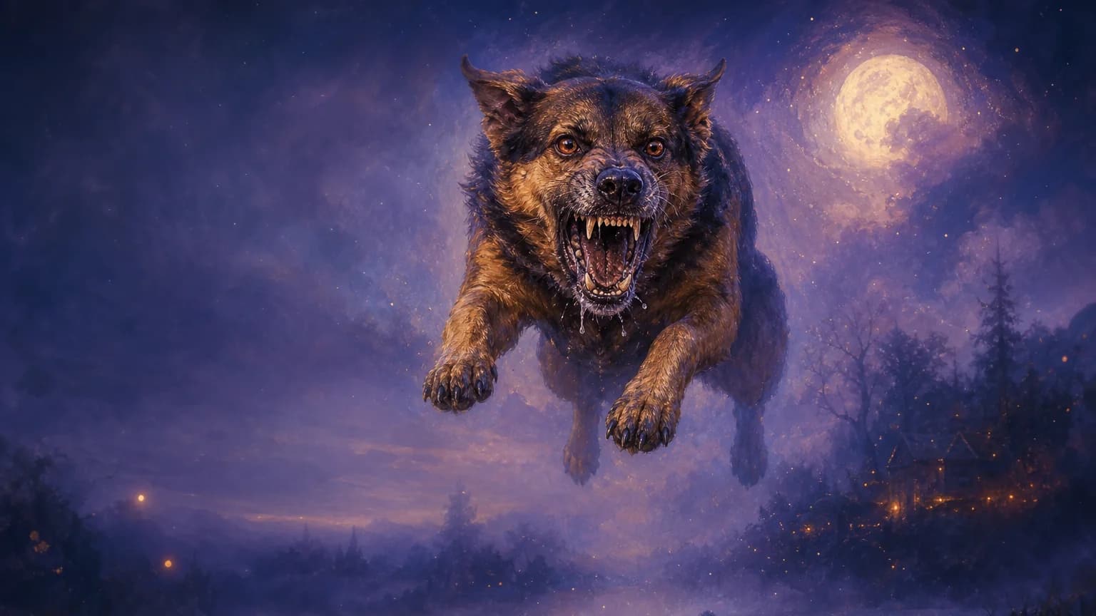 Dreaming about rabid dog - symbolic illustration