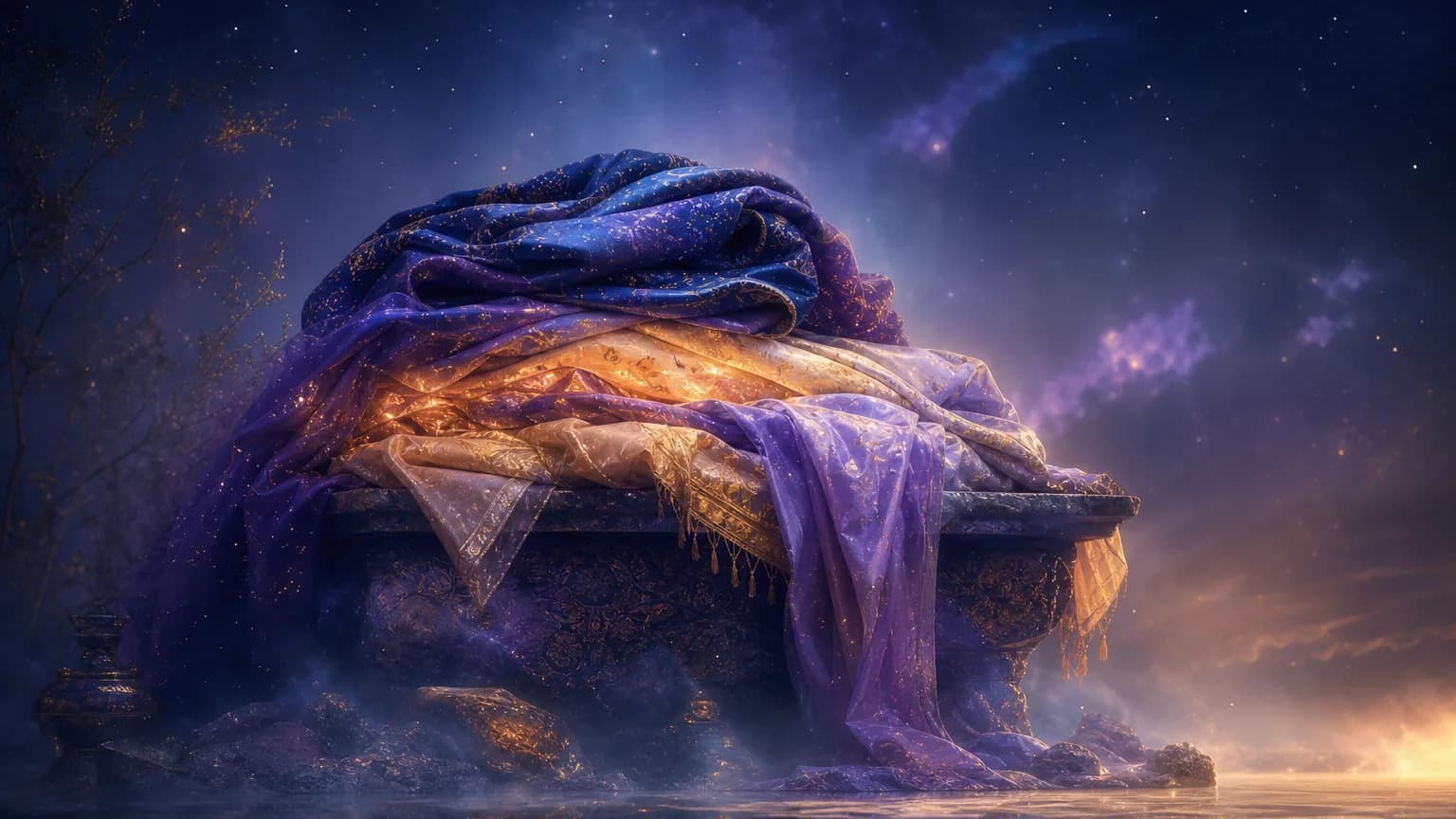 Dreaming about fabric - symbolic illustration