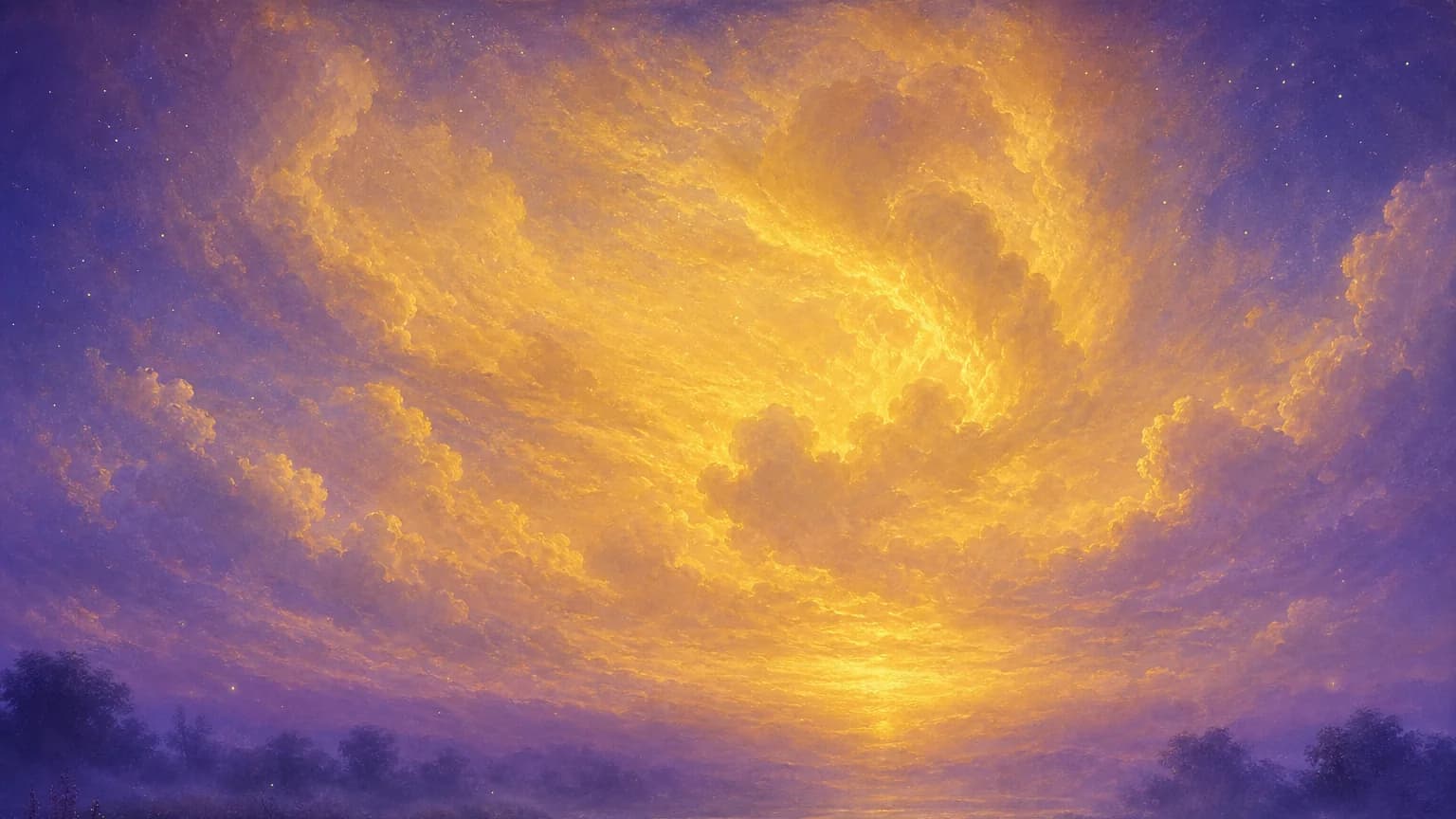 Dreaming about yellow sky - symbolic illustration