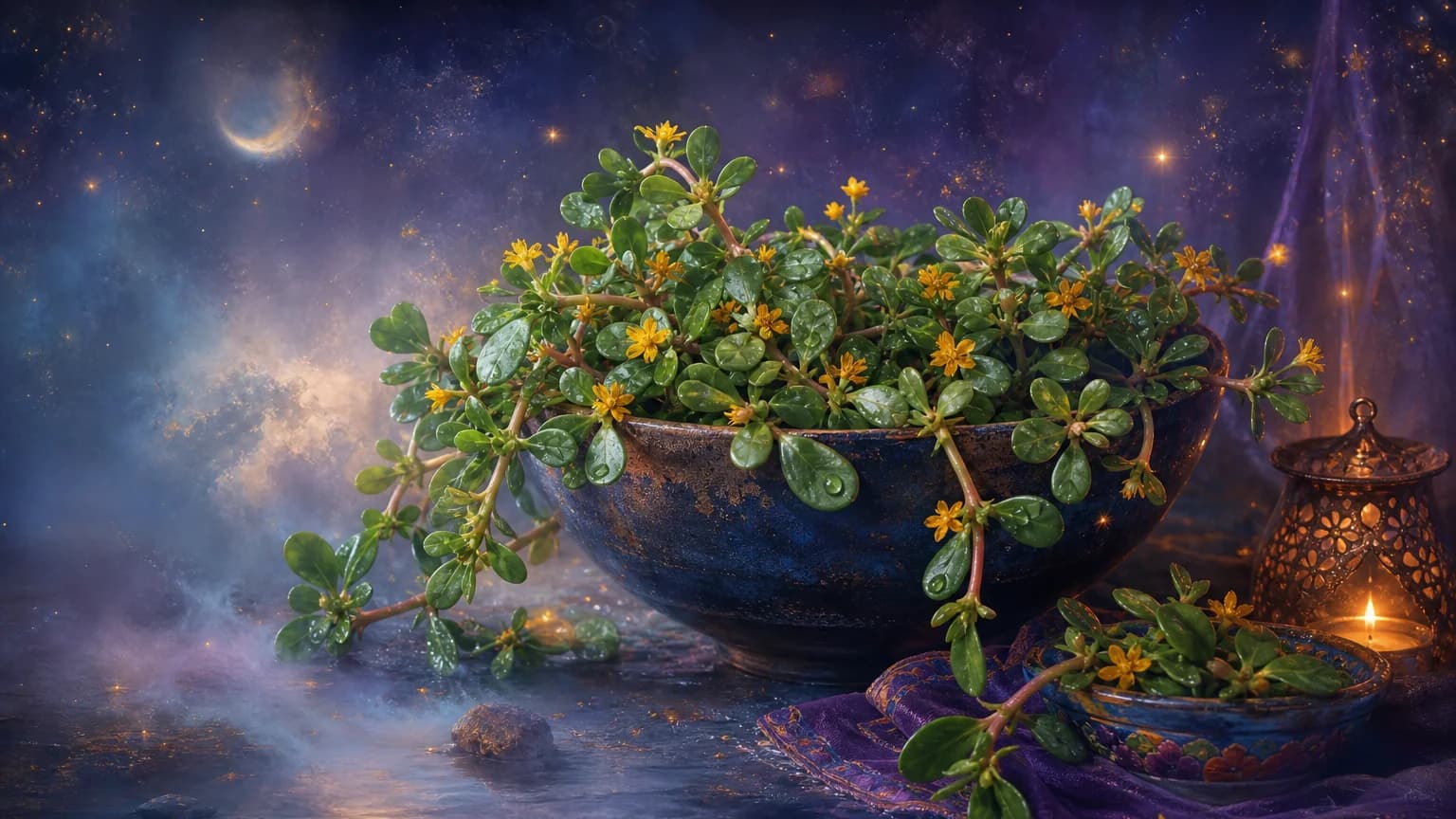 Dreaming about purslane - symbolic illustration