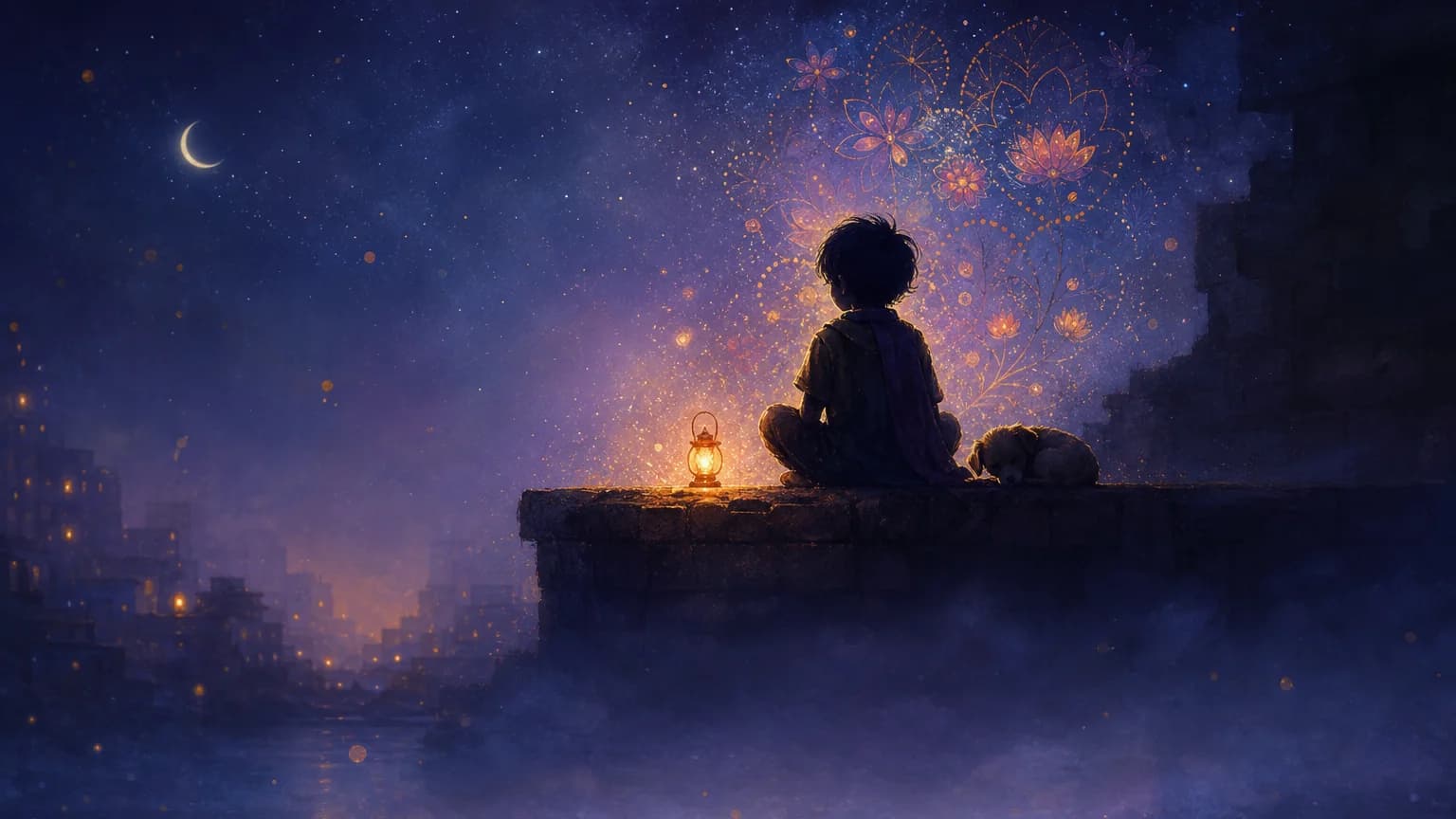 Dreaming about street child - symbolic illustration