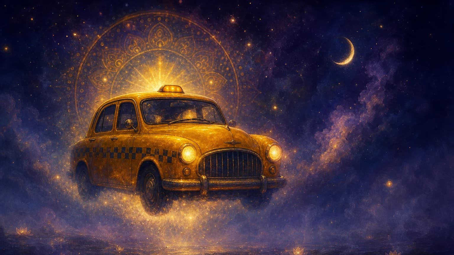 Dreaming about taxi - symbolic illustration